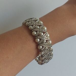 Silver Pearl Bracelet